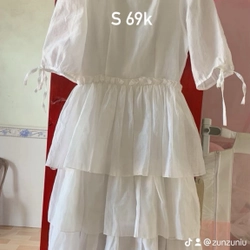 Đầm xoè 3 tầng cổ xếp ly 521429