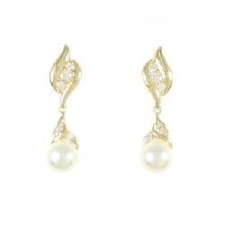 K18YG Bông tai ngọc trai Akoya 7.2mm - Hàng hiệu Chính hãng