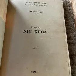 Bìa giảng nhi khoa 2 tập - 1992- 700 trang 2 cuốn  795643