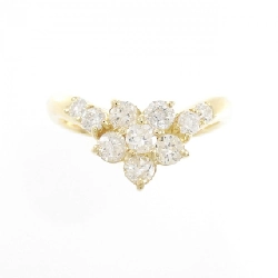 Nhẫn kim cương hoa K18YG 0.53CT 673310