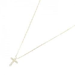 K18YG Dây chuyền kim cương chéo 0.20CT - Hàng hiệu chính hãng 860364