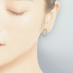 K18WG Bông tai/Khuyên tai kim cương Pavé 1.00CT - Hàng hiệu Chính hãng 866901