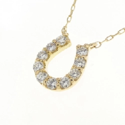 K18YG Móng ngựa Kim cương Dây chuyền 0.15CT - Hàng hiệu Chính hãng 862370