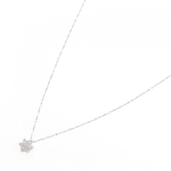 K18WG Hoa Đá Kim Cương Dây Chuyền 0.10CT - Hàng hiệu Chính hãng 861664