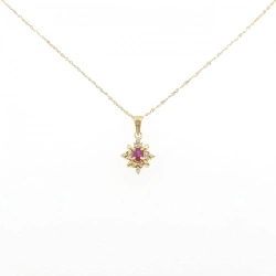 K18YG/750YG Dây chuyền ruby 0.2CT - Hàng hiệu Chính hãng