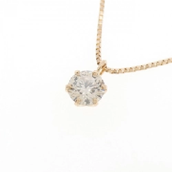 K18PG Solitaire Dây chuyền kim cương - Hàng hiệu Authentic 865201