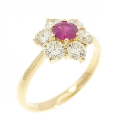 Nhẫn Ruby Hoa K18YG 0.27CT - Hàng hiệu Chính hãng
