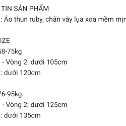 SET ÁO VÁY BIGSIZE MỎNG CO DÃN/ VÁY CÓ CHUN - SIZE 1 753629