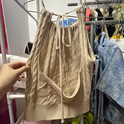 Áo len hở lưng  438576
