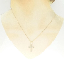 K18YG/K18WG Dây chuyền kim cương chéo 0.33CT - Hàng hiệu Authentic 862271