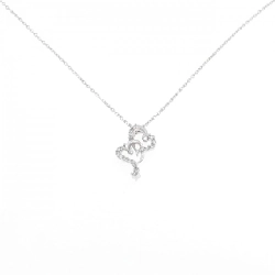 K18WG Dây chuyền kim cương hình trái tim 0.10CT - Hàng hiệu Chính hãng