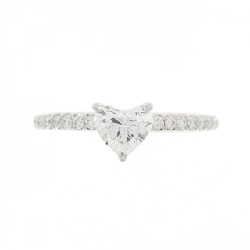 Nhẫn kim cương PT900 0.373CT D VS2 hình trái tim - Hàng hiệu Authentic 872805