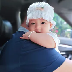 Mũ xô 2 lớp dễ thương mỏng nhẹ, thoáng khí, thích hợp mùa hè 1022238