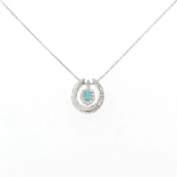 PT900/PT850 2WAY Paraiba Tourmaline Necklace 0.137CT - Hàng hiệu Authentic