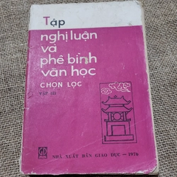 Tập nghị luận &  phê bình văn học Tập 2; 320 trang; xb 1076