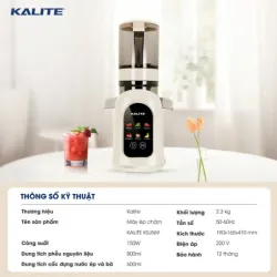 Máy ép chậm Kalite KSJ569 ép kiệt bã 99% không sinh nhiệt tích hợp làm kem 572353