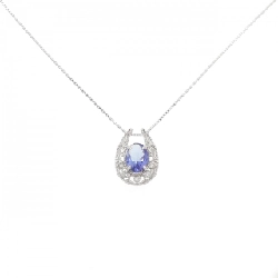K18WG Đá Tanzanite Dây Chuyền 0.87CT - Hàng hiệu Chính hãng