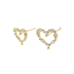 K18YG Bông tai kim cương hình trái tim 0.20CT - Hàng hiệu Chính hãng 873928