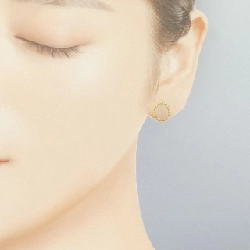 K18YG Bông tai Đá mặt trăng - Hàng hiệu Chính hãng 868978