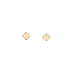 K18YG Đá mặt trăng Bông tai - Hàng hiệu Chính hãng