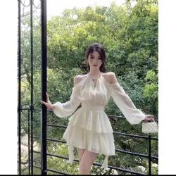 Đầm tiểu thư 2 tầng trễ vai 1008336