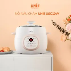 Nồi nấu chậm Unie USC10W dung tích 1L, lòng nồi gốm ceramic, 6 chức năng nấu đa dạng 728691