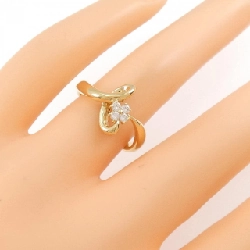 Nhẫn kim cương hoa K18YG 0.10CT 672419