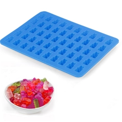 Khuôn silicon làm rau câu, kẹo dẻo chip chip, socola 50 gấu con – Mã số 1222 338667