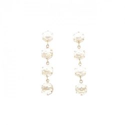 K10YG Bông tai Topaz Trắng - Hàng hiệu Chính hãng