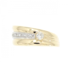 Nhẫn kim cương K18YG/PT900 0.11CT 668718