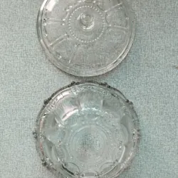 Thố mứt thủy tinh trang trí dạng tròn nhiều họa tiết