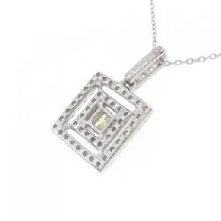 K18WG Dây chuyền kim cương 0.80CT - Hàng hiệu Authentic 862306