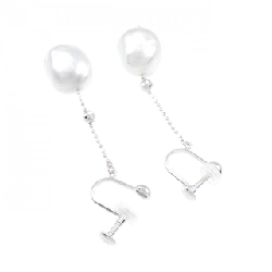 K18WG Bạc Ngọc Trai Trắng Bông Tai - Hàng hiệu Chính hãng 873141