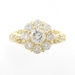 Nhẫn kim cương K18YG hoa 0.38CT 670911