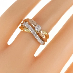 Nhẫn kim cương K18YG/PT900/K18PG 0.20CT 670419