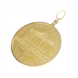 K18YG(枠) Đồng xu Mặt dây chuyền - Hàng hiệu Chính hãng 867927