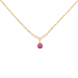 K18YG Dây chuyền Ruby 0.75CT - Hàng hiệu Chính hãng