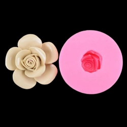 Khuôn rau câu silicon hoa hồng nở cánh tròn loại 8 cm – Mã số 1979 336052