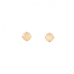 K18YG Đá mặt trăng Bông tai - Hàng hiệu Chính hãng