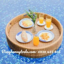 Khay nổi hồ bơi nhựa giả mây 722901