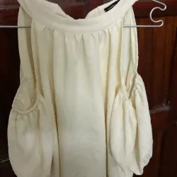 Áo trễ vai Lovito, màu be size S 754200