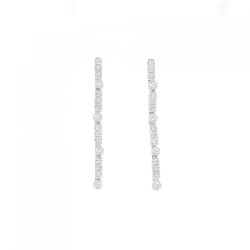 K18WG Bông tai kim cương - Hàng hiệu Authentic