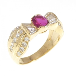 Nhẫn ruby K18YG 0.74CT