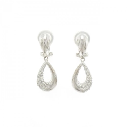 K18WG Bông tai/Khuyên tai Kim cương 0.40CT - Hàng hiệu Chính hãng