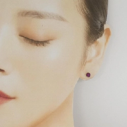 K18PG Garnet Bông tai - Hàng hiệu Chính hãng 866197