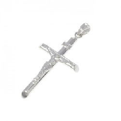 K18WG Mặt dây chuyền hình chữ thập - Hàng hiệu Chính hãng