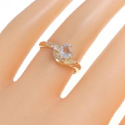 Nhẫn Aquamarine K9YG Heart 667794
