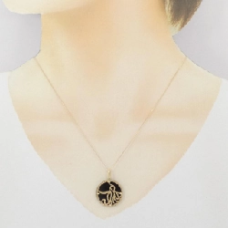 K18YG/K18WG Dây chuyền Onyx - Hàng hiệu Chính hãng 859612