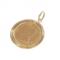K18YG(枠) Đồng xu Mặt dây chuyền - Hàng hiệu Authentic 867275
