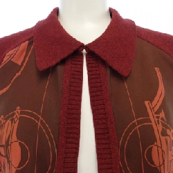 【Vintage】HERMES EX-LIBRIS Tulle Rêne. Áo khoác cardigan 633841